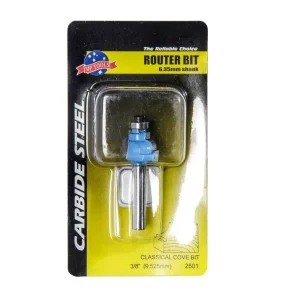 Broca O Fresa De Enrutador De Varilla Cóncava Y Bordes 3/8"