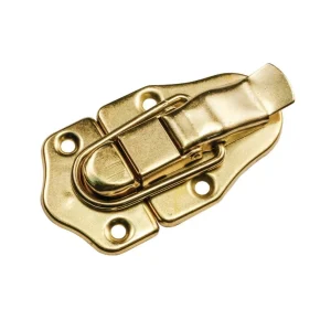 Cierre Metálico Sueco Con Chapa Zincado Dorado Para Cofre