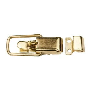 Cierre Metálico Con Chapa Zincado Dorado Para Cofre