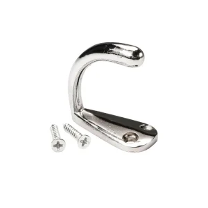 Gancho Perchero Cromado Sencillo Con Tornillos De 1-1/2"