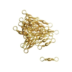 Girador Para Pesca Con Doble Argolla En Acero Dorado