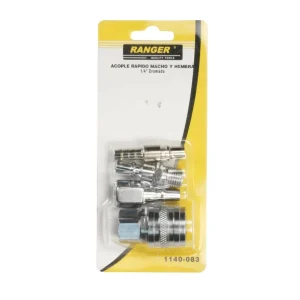 Acople Rápido De Acero Cromado Macho & Hembra 1"4