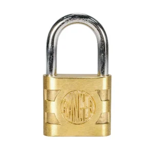 Candado De Seguridad Aleman Dorado De Laton Macizo 67mm