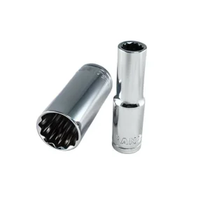 Copa Dado Cromado Larga 11mm Cuadrante 1/2" - 12 Puntas