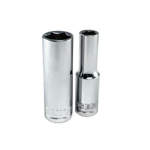 Copa Dado Cromado Larga 12mm Cuadrante 1/2" Hexagonal