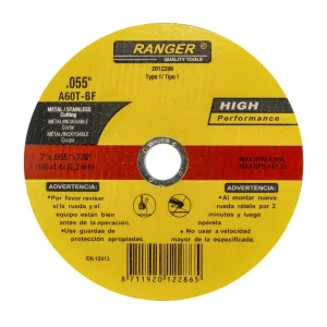 Disco Abrasivo Corte Extrafino Metal 7” x 0.055” x 7/8”