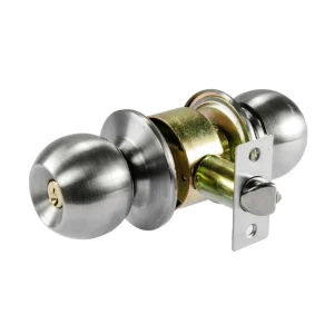 Chapa Redonda Cromada Para Alcoba 3 Llaves Puerta Metalica